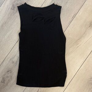 LNA Black Cut-Out Tank Top